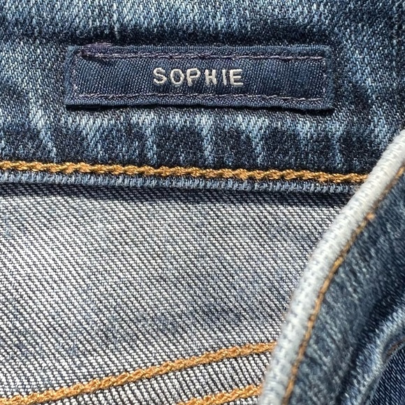 AGOLDE Valencia Blue Sophie High-Rise Distressed Skinny Ankle Denim Jeans - Picture 4 of 9